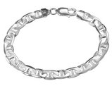 Sterling Silver Men's Anchor Chain Bracelet (9 Inches)